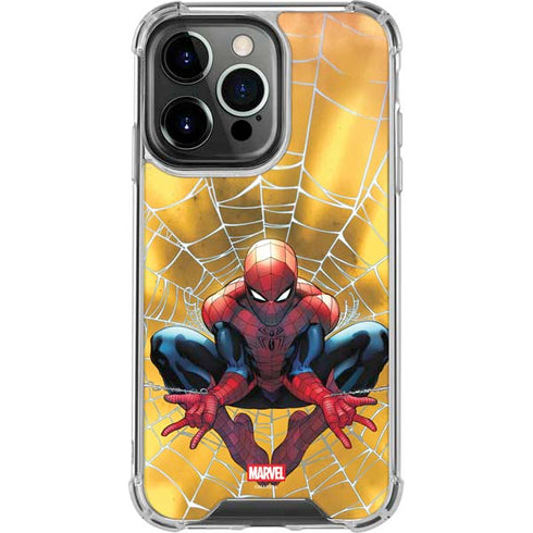 Marvel Spiderman Web Shooting iPhone 14 Pro Clear Case